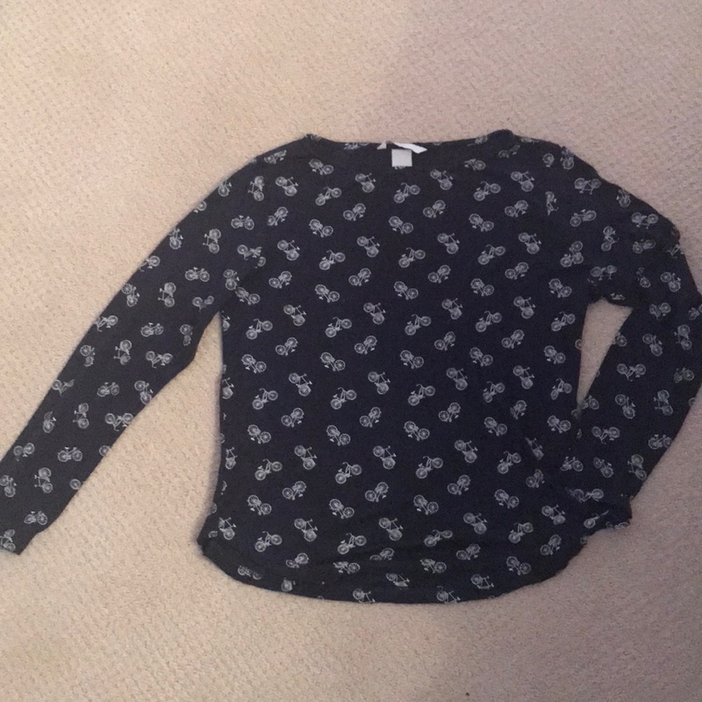 Dark blue 3/4 sleeve T-shirt